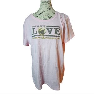 Women's Pink "Whats Not to Love Pitbulls and Parolees" Graphic Tee Shirt X-Large